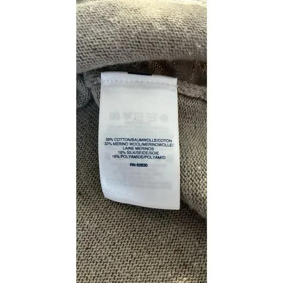 Lands End Sz XS ( 2-4) Brown Heathered wool silk blend 3/4 length slv maxi dress - Picture 4 of 10